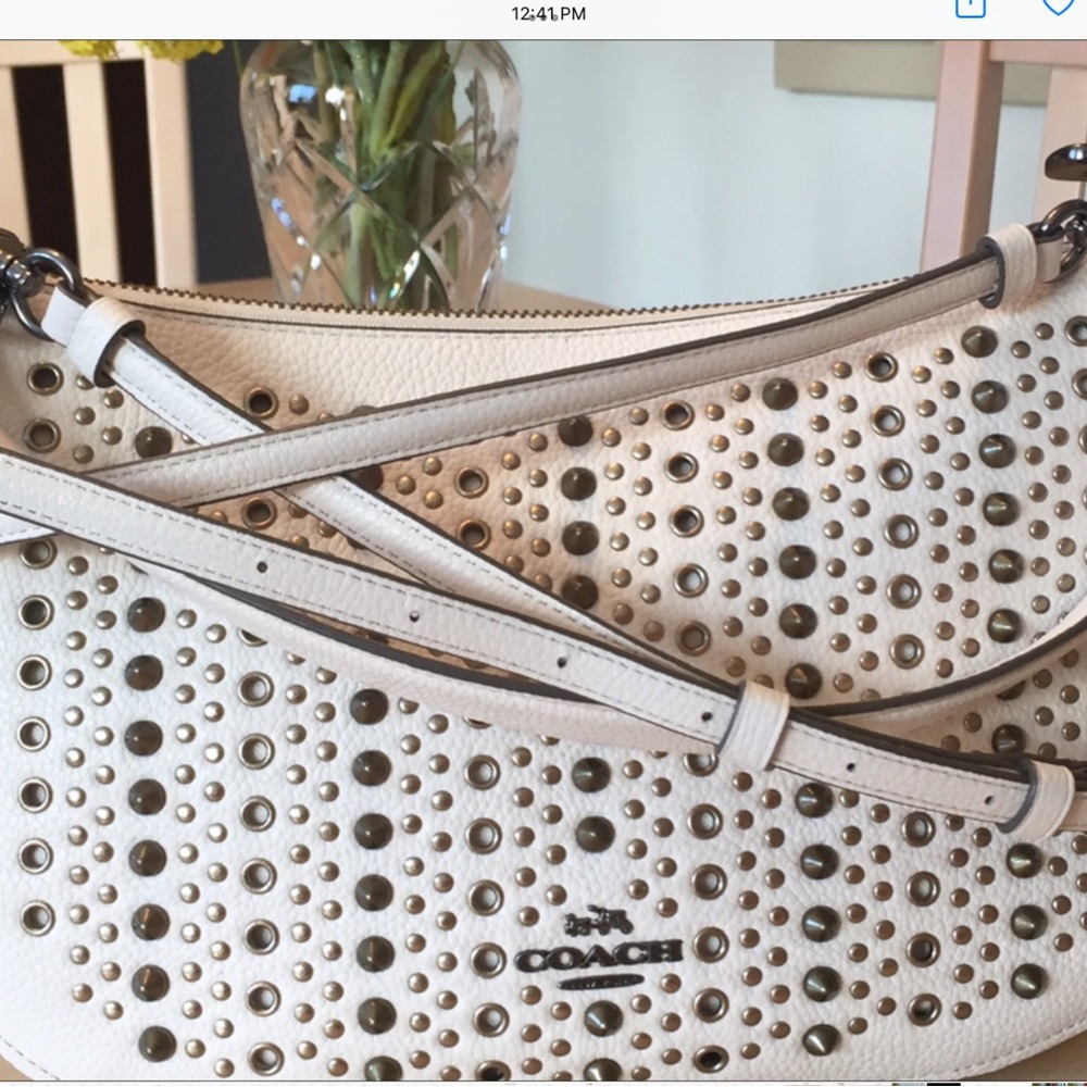SOLD 🌺 Coach Chelsea Chalk Studded Shoulder/Crossbody Bag